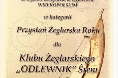 Złota Omega 2010 w kategorii PRZYSTAŃ ROKU